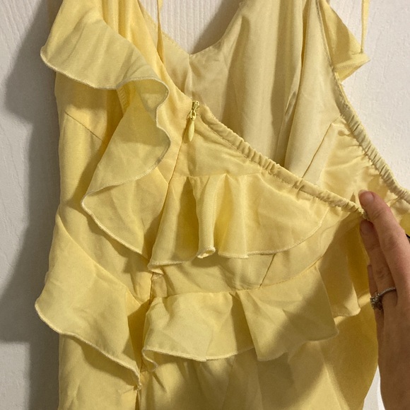 Yellow Ruffled Halter Dress - Picture 13 of 15